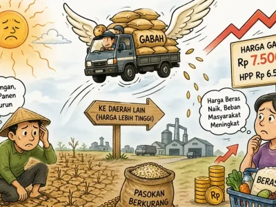 Ilustrasi El Nino Datang, Gabah Melayang dan Inflasi